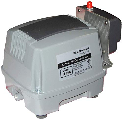 Blue Diamond ETA 80 Septic or Pond Linear Diaphragm Air Pump with Built in Alarm