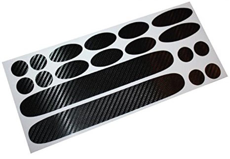 style4Bike Fahrradaufkleber Carbon 18-teilig Fahrrad Aufkleber Carbonsticker Folie