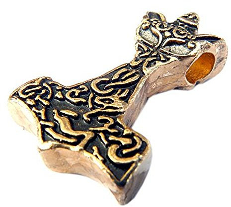 Skane Hammer (Thor's Hammer Necklace Pendant (Gold)