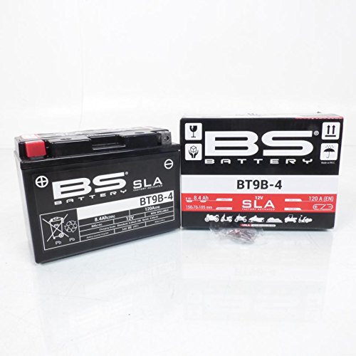 Batterie SLA BS Battery compatible avec Scooter Yamaha 400 Majesty 2004 à 2007 YT9B-4 SLA / 12V 8.4Ah