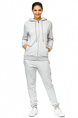 Violento Jogginganzug | Damen | Frauen | Trainingsanzug | Tracksuit | Uni Colour | Sportanzug | Fitness 586 Basics Baumwolle | Homewear Präsentationsanzug