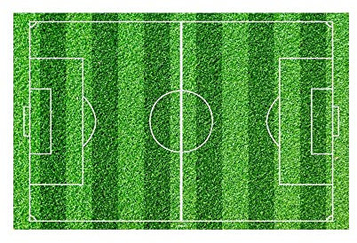 dekora - Essbarer Tortenaufleger | Fußball Tortendeko Rechteckig aus zuckerfreiem Esspapier - 20x30cm, grün