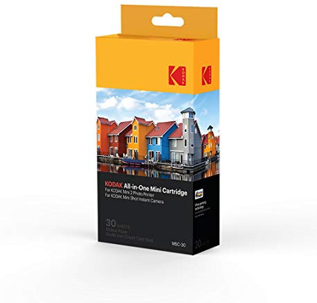 Kodak NEU Mini Fotodruckerpatrone MC - All-in-One Papier und Farbtintenpatrone Nachfüllung - 30er Pack - Kompatibel Mit Shot Kamera, 2 Drucker