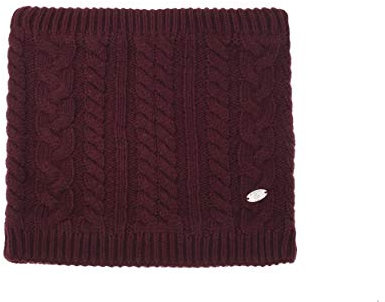 AnJuHoPa Strick Halswärmer Neckwarmer Schlauchschal Loop Schal Strick-Schal gefüttet mit Polar Fleece Unisex (Rot)