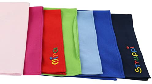 Halstuch rot grün blau rosa lila dunkelblau hellblau blau kariert für Hunde mit Namen Personalisiertes karierte Hundehalstuch zum binden