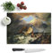 Kitchen Chopping Board Glass - J.M.W. Turner (Joseph Mallord William Turner) Calais Pier - Textured Worktop Saver Cutting Board - Heat Resistant, Shatterproof and Hygenic - 28.5 x 20 cm