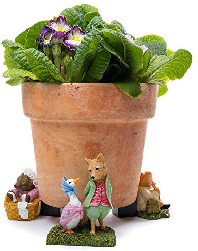 Potty Feet Beatrix Potter Lot de 3 Figurines Jemima Canard pour Pot de Fleurs – Support de Pot – Ornements décoratifs Faits à la Main