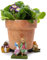 Potty Feet Beatrix Potter Lot de 3 Figurines Jemima Canard pour Pot de Fleurs – Support de Pot – Ornements décoratifs Faits à la Main