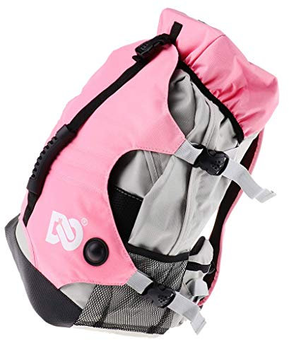 Rucksack für Eis/Inline/Rollschuhe – große Skating-Taschen zum Tragen von Schlittschuhen, Rollschuhen, Inlineskates, Sportausrüstung für Erwachsene und Kinder, Rosa