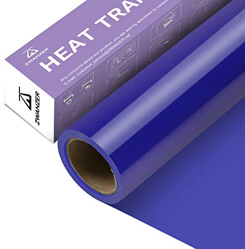 Zwanzer Heat Transfer Vinyl - 12 x 12ft(30.5 x 366CM) Royal Blue Iron on Vinyl Roll for Cricut & Silhouette Cameo, HTV Vinyl Roll for T-Shirts Clothing, Easy to Cut & Weed (Royal Blue)