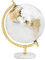 Abbott Collection 57-LATITUDE-18 Drehender kleiner dekorativer Globus, weiß/gold, 27,9 cm hoch