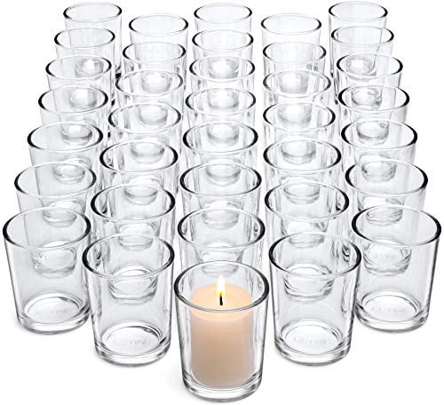 Letine 36-Pack Votive Candle Holders, Clear Glass Tea Light Holders