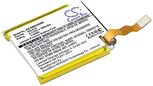 TCTK Akku 280mAh Kompatibel mit [Sony] SmartWatch 3, SWR50 Ersetzt 1288-9079, 1588-0911, GB-S10, GB-S10-353235-0100