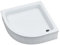 Sellon24® Duschwanne mit Träger Weiß Stabil Glatt Dusche Styroporträger Duschkabine Duschtasse Acryl Viertelkreis R55 Sanitäracryl Befliesbar Tief (90x90x26 R55)