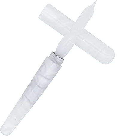 SIPLIV Kalligraphie-Stift aus Kunstharz, Dip-Stift, Glasstift, Federspitze, Taschengröße, Reise-Kurz, Geschenk, Stift für Unterschrift und Kunst, Weiß