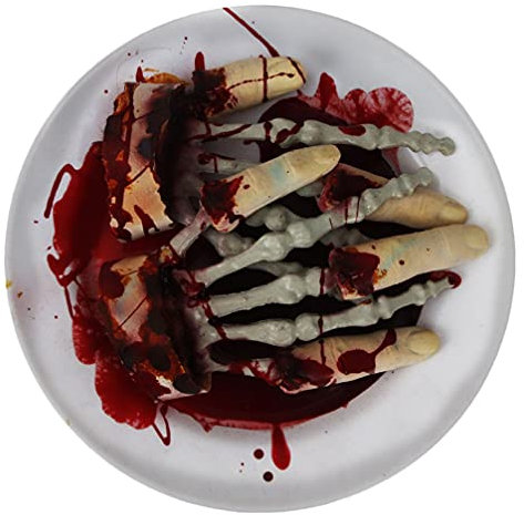 Raohui ArtificialBlossom,Tier, Desktopornament， 1 Set Fake Bloody Hand Scary Simulation Human Organs Bloody Broken Separated Body Parts Prank Gift for Haunted House Bar Home Halloween Party Decor