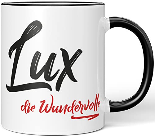 JUNIWORDS Tasse, Lux, die Wundervolle, Schwarz (5263410)