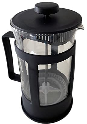 Tetera de cristal (600 ml.) Té negro, té verde, infusiones. Tetera/Cafetera Francesa con Émbolo para 2 tazas. Transportable. Fácil de usar y de limpiar.