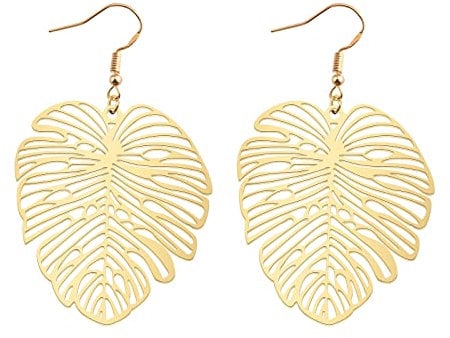Monstera Gold Earrings Leaf Earrings Dainty Monstera Leaf Earrings Monstera Jewelry (leaf Earrings eu)