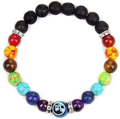 ARBM Chakra Armband Echte Steine,Skorpion-Kristallarmbänder Für Yoga-Perlen, Reiki, Natürliche Edelsteine, Armband Zur Meditation, Angstlinderung, Schmuckgeschenke Für Männer Und Frauen