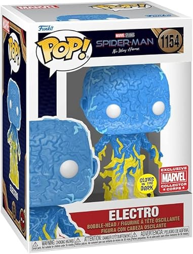 Funko POP! Spider-Man: No Way Home Glow-in-The-Dark Electro Marvel Collector Corps Exclusive