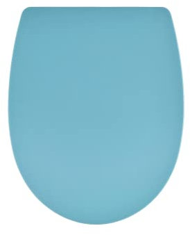 Wirquin 20724242 Abattant WC avec frein de chute Marbella en thermoplastique, déclipsable, bleu