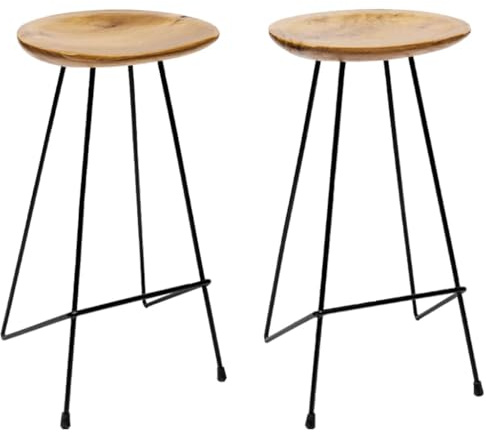 vidaXL Barhocker 2 STK. Massivholz Teak