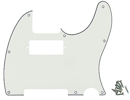 ROZILO 8-Loch-Tele-Mini-Humbucker-Schlagbrett mit Mini-Humbucker-Tonabnehmerloch für Tele/Telecaster, elfenbeinfarben, 3-lagig