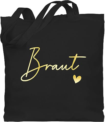 Baumwolltasche - JGA Junggesellenabschied Frauen - Braut Bride - Unisize - Schwarz - tasche bachelorette party jutebeutel jungesselnabschied beutel stoffbeutel aus baumwolle junggesellinnenabschied