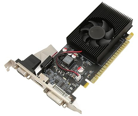 Dpofirs Desktop-Grafikkarte, 4 GB DDR3 128 Bit 700 MHz GPU 1400 MHz Speichertakt-Grafikkarte mit DVI VGA HD MI, Grafikkarte für Desktop-Computer