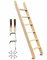 Escalera De Litera Con Escalones De 10cm De Ancho & Soportes De Ganchos & Almohadillas De Goma Para Los Pies, Peso Ligero Escalera De Reemplazo, Madera Escalera De Cama Alta ( Size : 140cm/4.6ft/55.1