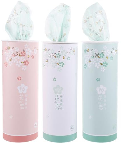 MUCKLILY Elegant Car Tissues Cylinder Box 3 Pack Car Tissue Round Holder for Cup Holder