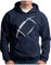 OM3® American Football Hoodie - Herren - U.S.A Sports Minimalistic Logo - Kapuzen-Pullover Navy, L