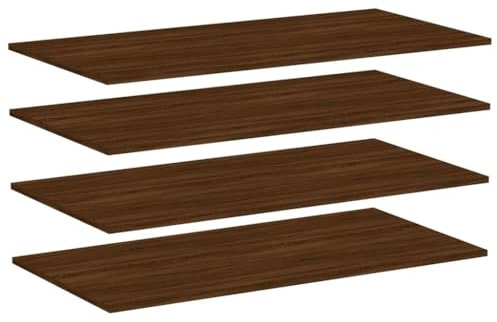 vidaXL Mensole Parete 4pz Rovere Marrone 100x50x1,5 Legno Multistrato