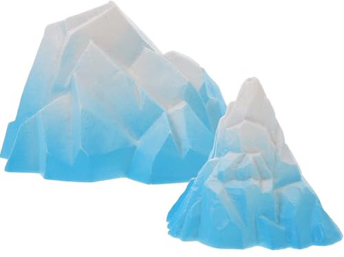 Amosfun 2 Pezzi Decorazioni Acquario Iceberg, Ornamenti in Pvc Per Acquari, Simulazione Di Iceberg Per Pesci, Decorazioni Per Acquari D'Acqua Dolce E Salata