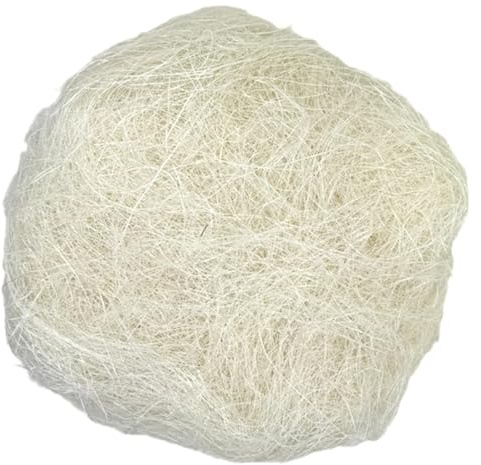 MIJOMA Deko Gras für Bastelfreude: Sisal Fasern zum Basteln, Ostergras für Nest & Geschenke, 50g, Vielfältige Farben (cremefarben)