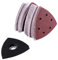 AOMIKITSTU Schleifdreiecke 100 Stück, 90mm Schleifpapier Dreieckschleifer, Dreieckige Maus-Detailschleifer mit 80mm Dreikant-Schleifpad für Deltaschleifer, Multischleifer