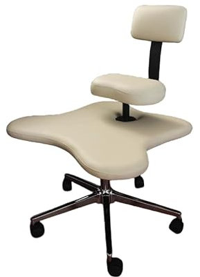 Ergonomischer Kniestuhl mit Rollen, höhenverstellbar, Büromöbel, Schreibtisch, Computerstuhl, Beige