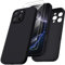 ORNARTO für iPhone 16 Pro Max Hülle mit Kameraschutz u. 2 Schutzfolien, flüssiges Silikon Handyhülle iPhone 16 Pro Max 6.9 Zoll, stoßfeste iPhone 16 PM Schutzhülle mit Mikrofaser - Schwarz