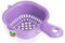 Abtropfkorb,Küchensieb Kunststoff Siebe Schüssel Set Sieb Klein Zweischichtiger Abtropfkorb Für Die Küche Mit Griff (Purple)