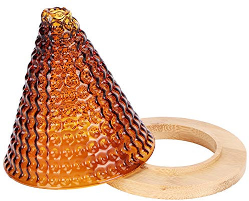 CFTGIW de Vidrio Reutilizable Café D Embudo Hervidor Accesorios para Café Marrón que Puede Preparar una Sola Taza de café Cada Filtro de café Gotero de café Embudo