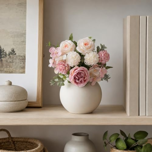 astylishome Faux Flowers that Look Real Peony Artificial Flowers Silk Peonies Bouquets for Decoration Faux Roses for Vase Wedding Party Garden Table Centerpieces Floral Arrangement Home Décor 4101