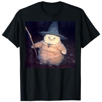 Wizard Cat Lustiges Halloween-Katzen-Meme T-Shirt