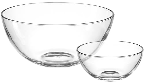 LEONARDO HOME CUCINA Schalenset • 5 tlg. Set • Vielseitig zum Servieren, Anrichten und Aufbewahren • Funktional im Alltag • Für Küche, Esstisch, Buffet • Zeitloses Design • klar • 066348