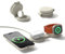 SATECHI OnTheGo 3-in-1 Qi2-Reiseladegerät mit 15W Schnellladung für iPhone, 5W für Apple Watch und 5W für AirPods, Kabelloses magnetisches MagSafe Ladegerät – Sand