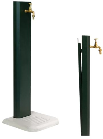 Fontana a Colonna con Base In Cemento - Verde