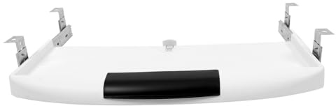 FUTUREORYY Ausziehbare Tastaturablage Mit Geräuschloser Führung Und Verstellbarer Höhe Ergonomisches Untertisch Keyboard Tray Mit Integriertem Mausfach Platzsparend Und Vielseitig Für Büro Un