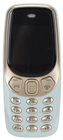 Asixxsix 3 in 1 Kleinstem Telefon, 1,33 -Zoll -LED -Bildschirm -Handy, Entsperrtes Telefon Bluetooth Music Player Support 3 SIM -Karte, Kompatibel mit GSM 850 900 1800 1900 MHz (Grün Gold)