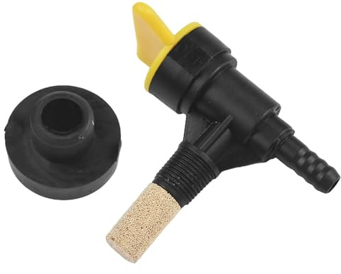 Getdoublerich Benzinhahn mit Tülle, Benzinventil Ersatz für Aufsitzmäher, Installation Tank Control Component