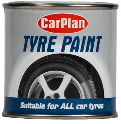 CarPlan TPT250 - Vernice per pneumatici auto, rivestimento flessibile, dona un nuovo look alle superfici in gomma nera, può essere utilizzata su parafanghi, facile da usare, riapplicare se necessario,
